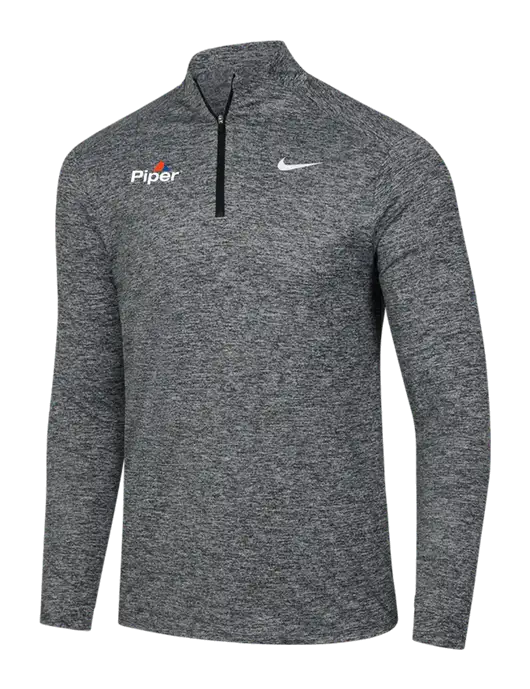 Nike Black Heather Dri-FIT Element 1/2-Zip Pullover w/Piper Logo