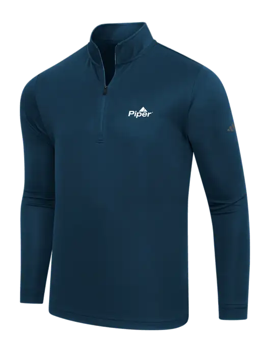 Adidas Navy Lightweight Quarter Zip Pullover w/Piper Logo