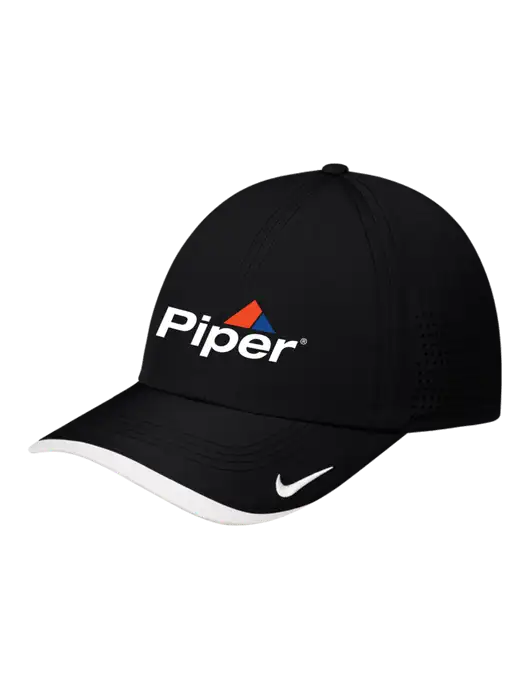 Nike Black/White Dri-FIT Perforated Performance Cap w/Piper Logo
