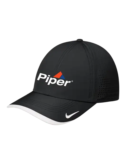 Nike Black/White Dri-FIT Perforated Performance Cap w/Piper Logo