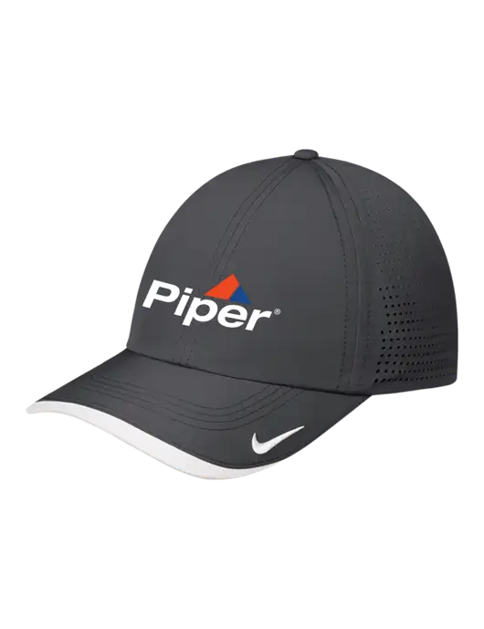 Nike Dark Grey/White Dri-FIT Perforated Performance Cap w/Piper Logo