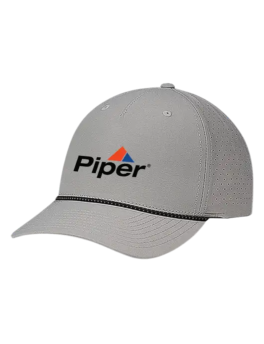 Richardson Laser Perf Performance Light Grey/Black-Grey Rope Cap w/Piper Logo