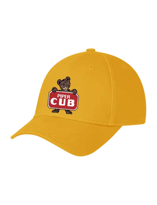 Yellow Gold Structured Cap Hook & Loop w/Piper Cub Logo