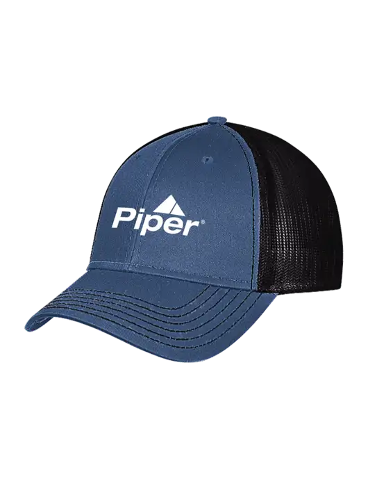 Dark Royal/Black Mesh Trucker Cap Snap Back w/Piper Logo