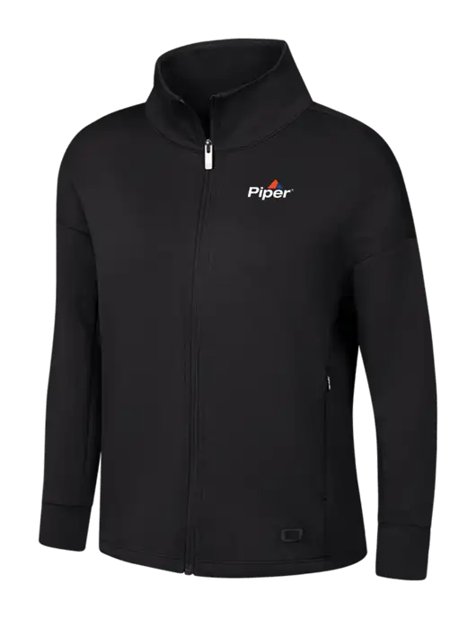 OGIO Womens Black Transcend Full-Zip w/Piper Logo