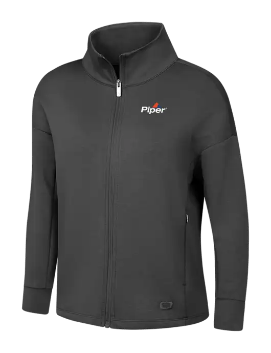 OGIO Womens Dark Grey Transcend Full-Zip w/Piper Logo
