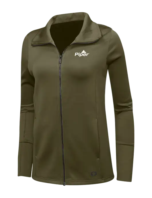OGIO Olive Womens Endurance Modern Performance Full-Zip w/Piper Logo