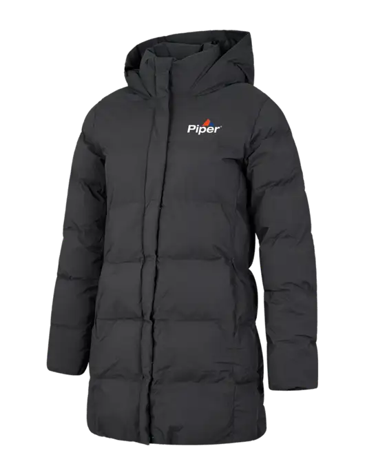 Mercer+Mettle Womens Dark Grey Puffy Parka  w/Piper Logo