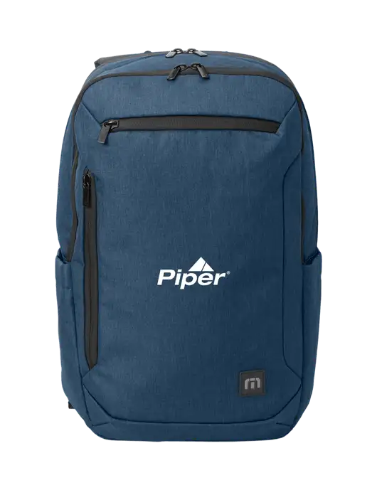 TravisMathew Heather Navy Duration Backpack w/Piper Logo
