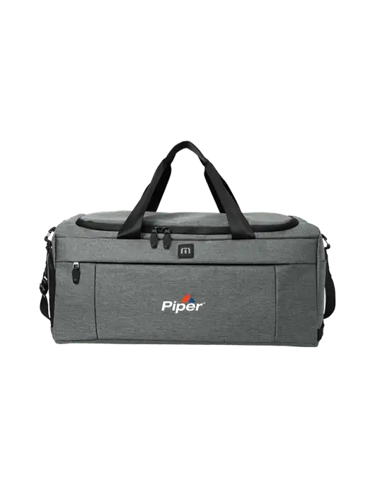 TravisMathew Dark Grey Heather Duration Duffel w/Piper Logo