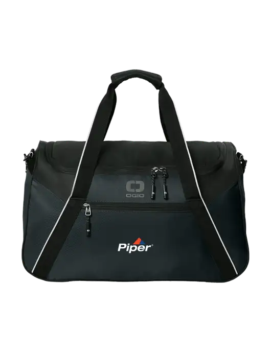 OGIO Black Inception Duffel w/Piper Logo