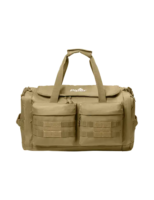 CornerStone Dark Tan Tactical Duffel w/Piper Logo