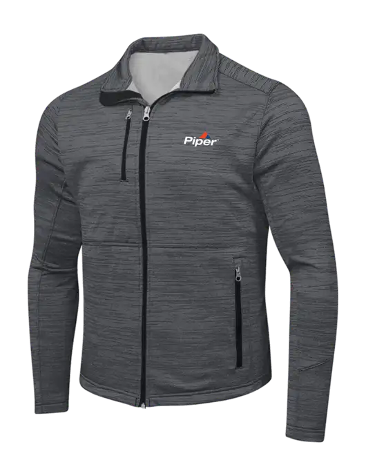 Dark Grey Digi Stripe Fleece Jacket w/Piper Logo