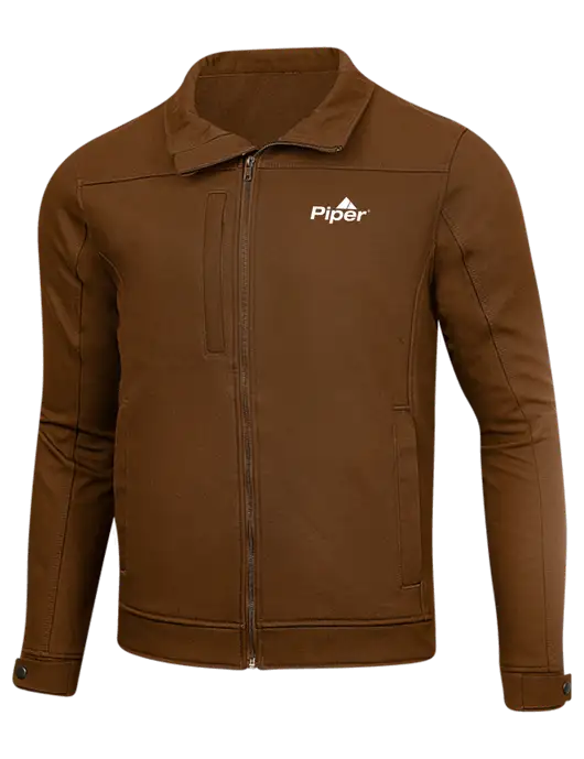 Cornerstone Duck Brown Duck Bonded Soft Shell Jacket w/Piper Logo
