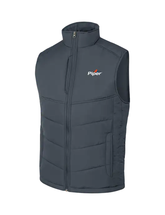 Dark Slate/Black Puffy Vest w/Piper Logo