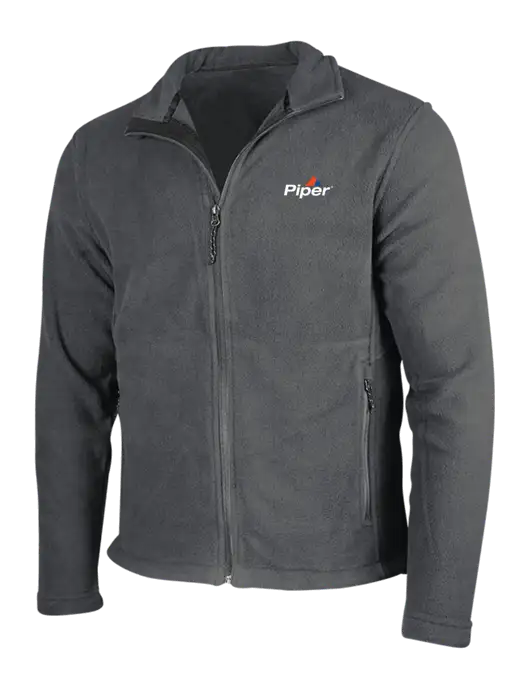 Dark Grey Fleece Jacket w/Piper Logo