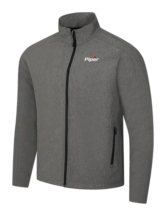 Medium Grey Heather Core Soft Shell Jacket w/Piper Logo