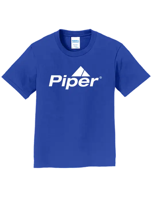Youth Ring Spun Royal 4.5 oz T-Shirt w/Piper Logo