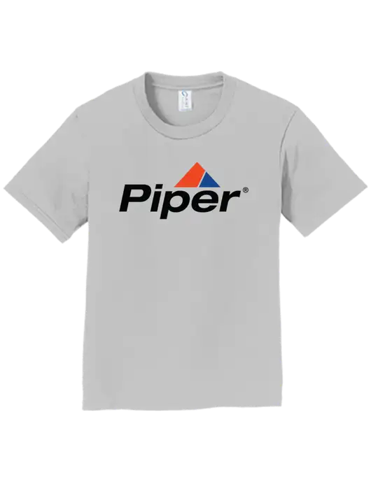 Youth Ring Spun Silver 4.5 oz T-Shirt w/Piper Logo