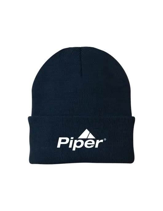 Navy Knit Cap w/Piper Logo