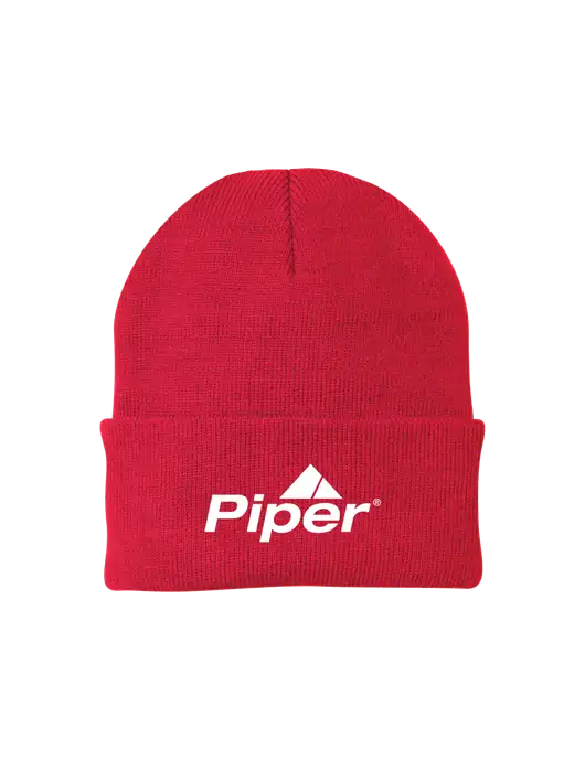 Red Knit Cap w/Piper Logo
