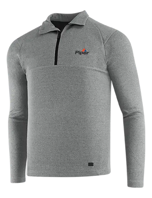 OGIO Petrol Grey Heather Transition 1/4 Zip Pullover w/Piper Logo