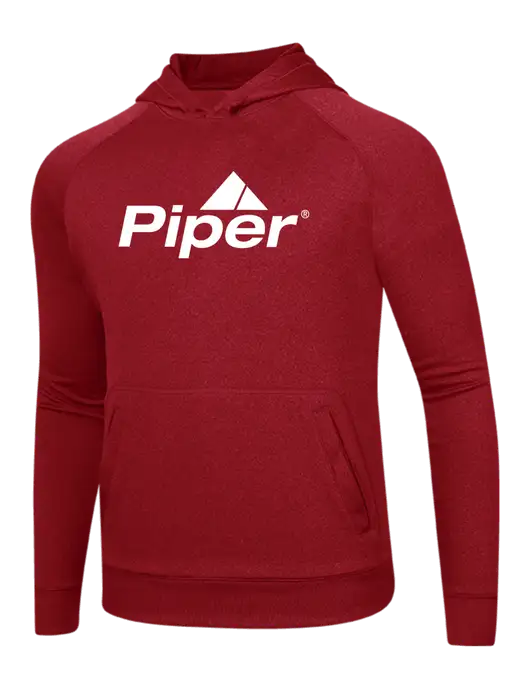 Tech True Red Fleece Hooded Sweatshirt w/Piper Logo