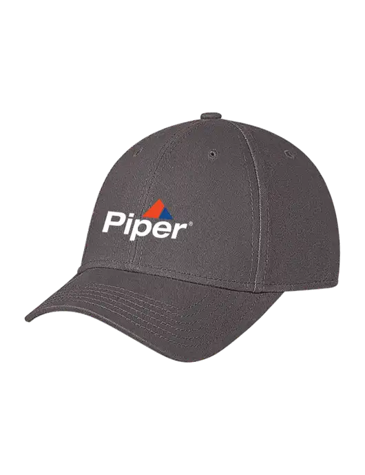 Medium Dark Grey Structured Soft Snap Closure Hook & Loop Cap w/Piper Logo