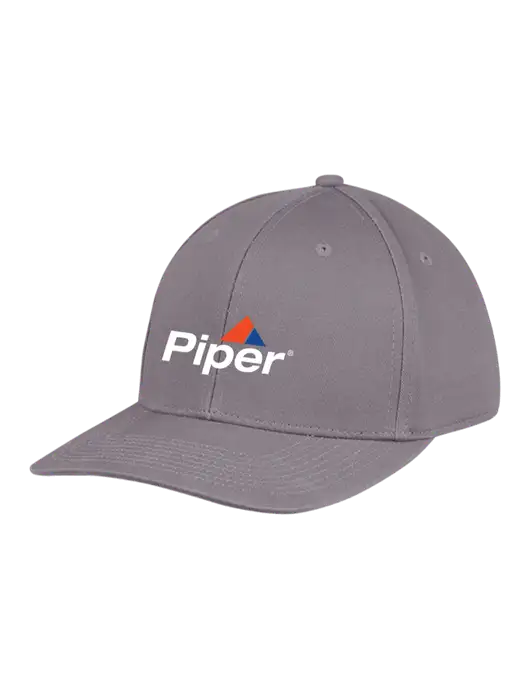 Premium Modern Structured Twill Charcoal Snapback Cap w/Piper Logo