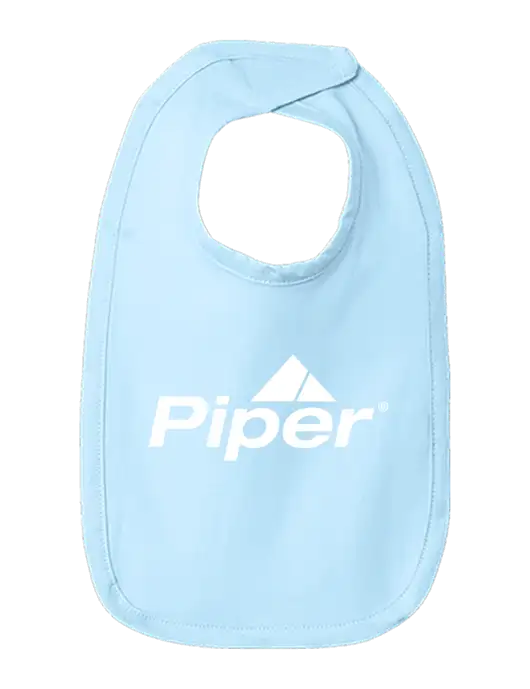 Rabbit Skins Light Blue Infant Premium Jersey Bib w/Piper Logo