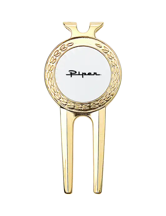 Gold Divot Tool, 1.5 x 3 w/Vintage Piper Logo