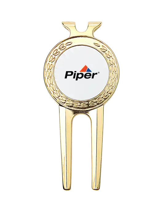 Gold Divot Tool, 1.5 x 3 w/Piper Logo