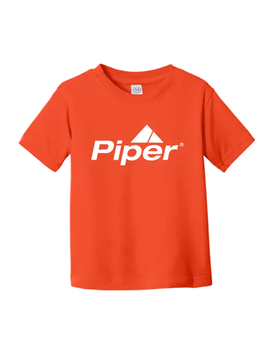 Rabbit Skins Orange Toddler Fine Jersey Tee w/Piper Logo