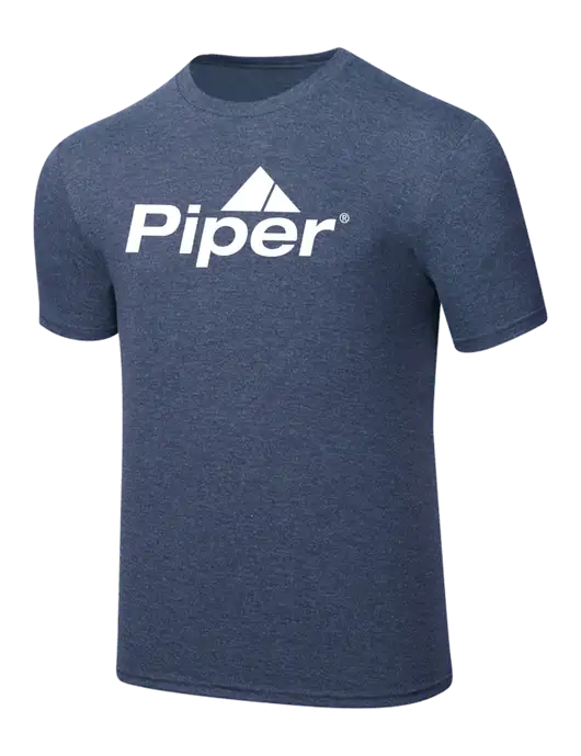 Simply Soft Navy Frost 4.5oz  Poly/Combed Ring Spun Cotton T-Shirt w/Piper Logo