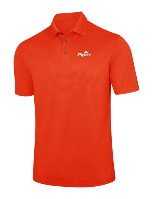 Orange Performance Fine Jacquard Polo w/Piper Logo
