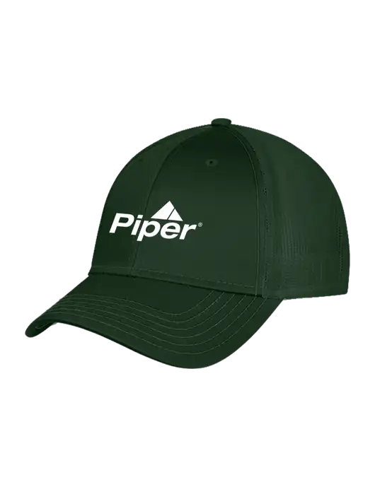 Dark Green Mesh Trucker Cap Snap Back w/Piper Logo