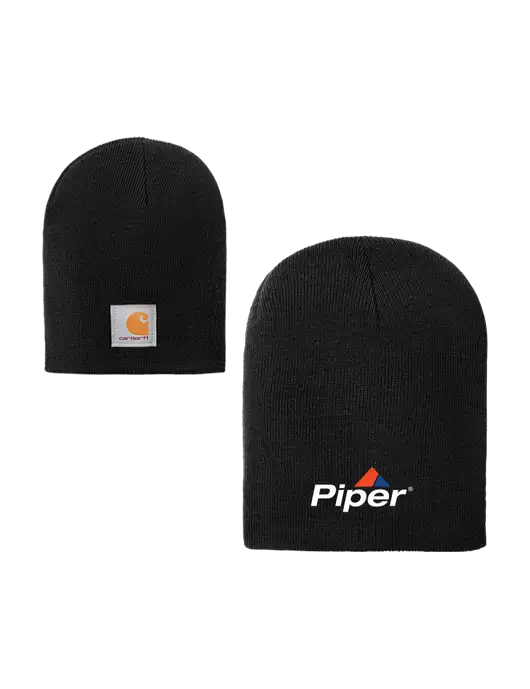Carhartt Black Acrylic Knit Hat w/Piper Logo