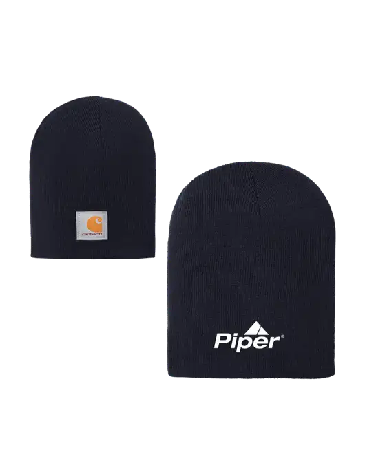 Carhartt Dark Navy Acrylic Knit Hat w/Piper Logo