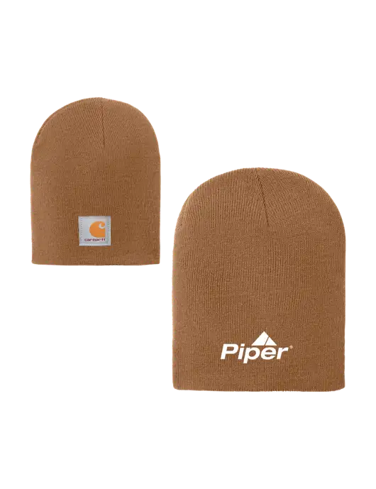 Carhartt Light Brown Acrylic Knit Hat w/Piper Logo