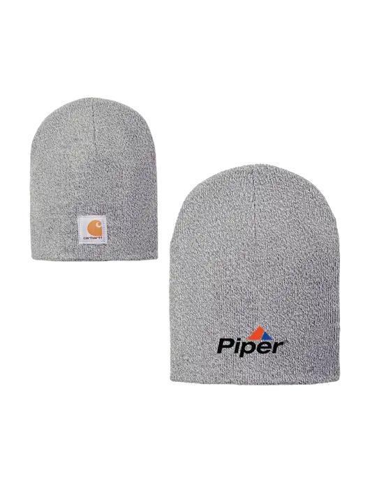 Carhartt Light Grey Heather Acrylic Knit Hat w/Piper Logo