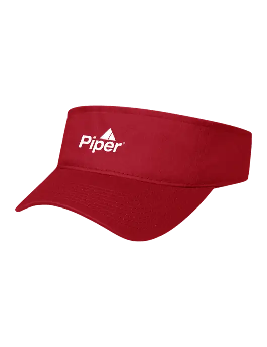 Red Cap Visor w/Piper Logo