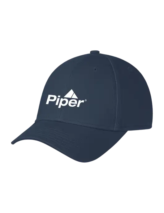 Navy Structured Cap Hook & Loop w/Piper Logo