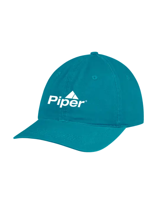 Garment Washed Unstructured Twill Sapphire Cap w/Piper Logo