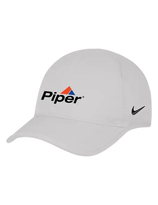 Nike White Featherlight Cap w/Piper Logo