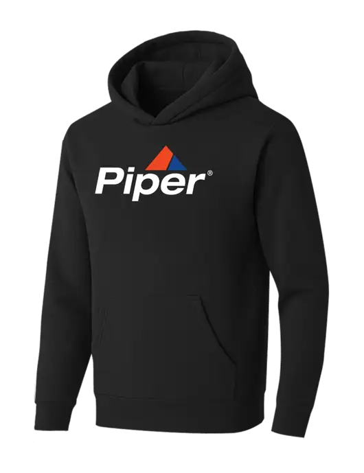 BELLA+CANVAS Black Sponge Fleece Pullover Hoodie w/Piper Logo