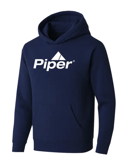 BELLA+CANVAS Navy Sponge Fleece Pullover Hoodie w/Piper Logo