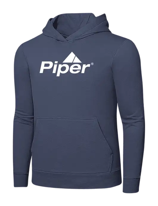 Steel Blue 7.8. oz Ring Spun Hooded Sweatshirt w/Piper Logo