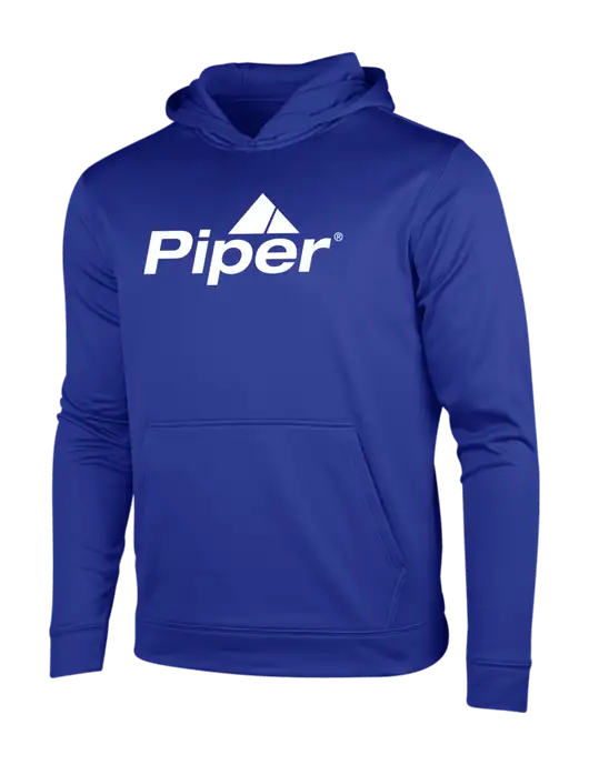 True Royal Sport-Wick Fleece Hooded Pullover w/Piper Logo