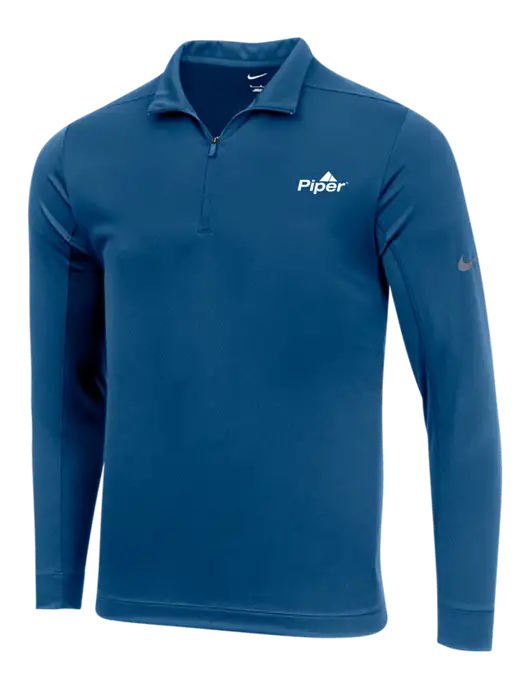 NIKE Dark Royal Dry 1/2 Zip Cover-Up w/Piper Logo
