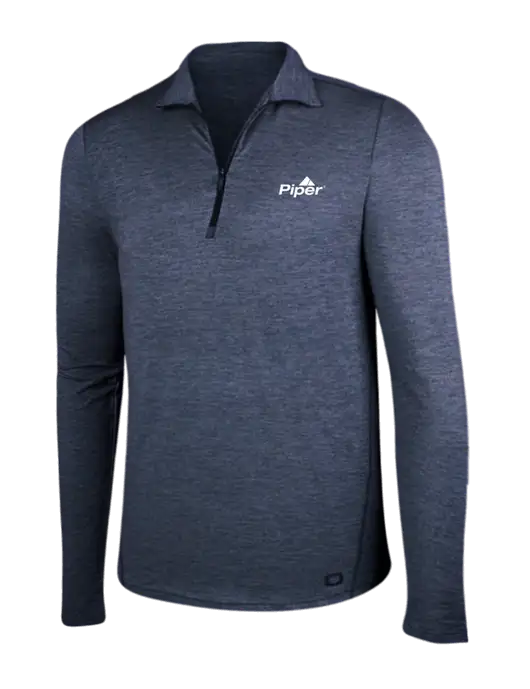OGIO Blue Indigo Heather Endurance Force 1/4 Zip w/Piper Logo